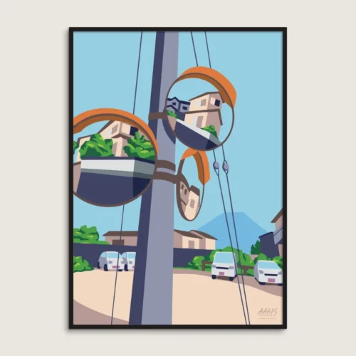 Hjem Plakaten Nara fra Aaris Studio i sort ramme.