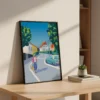 Aaris-Studio-Hulvej-Plakat-3 En plakat af en mand der går på gaden Hulvej i Horsens.